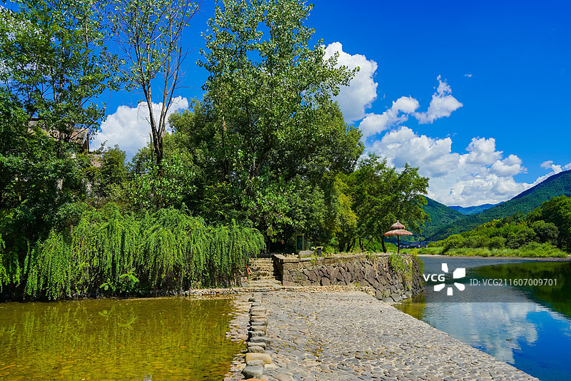 浙江省丽水市，莲都区，大港头镇，古堰画乡旅游度假区图片素材