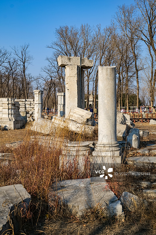 北京圆明园遗址公园-长春园-西洋楼景区-谐奇趣图片素材