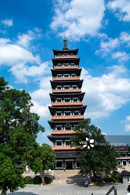扬州瘦西湖古典园林建筑大运河大明寺栖灵塔图片素材