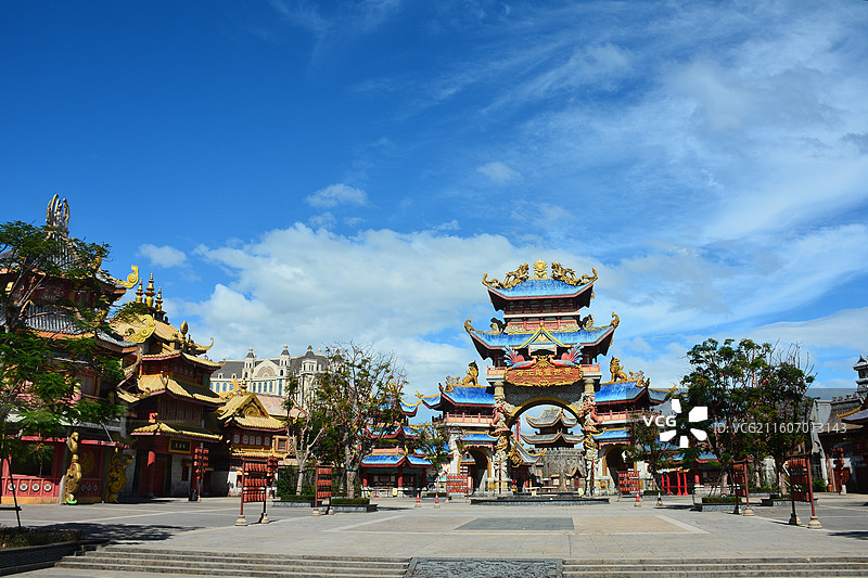 海南海花岛童世界，环岛路，泰国建筑图片素材