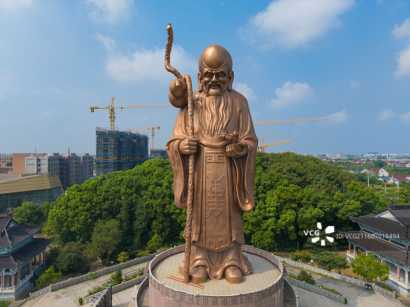 江苏省南通市，如皋市，如城街道，东方大寿星园，寿星公图片素材