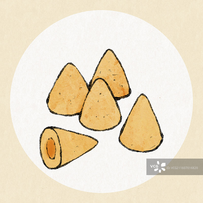 河北美食插画-薛家窝头图片素材