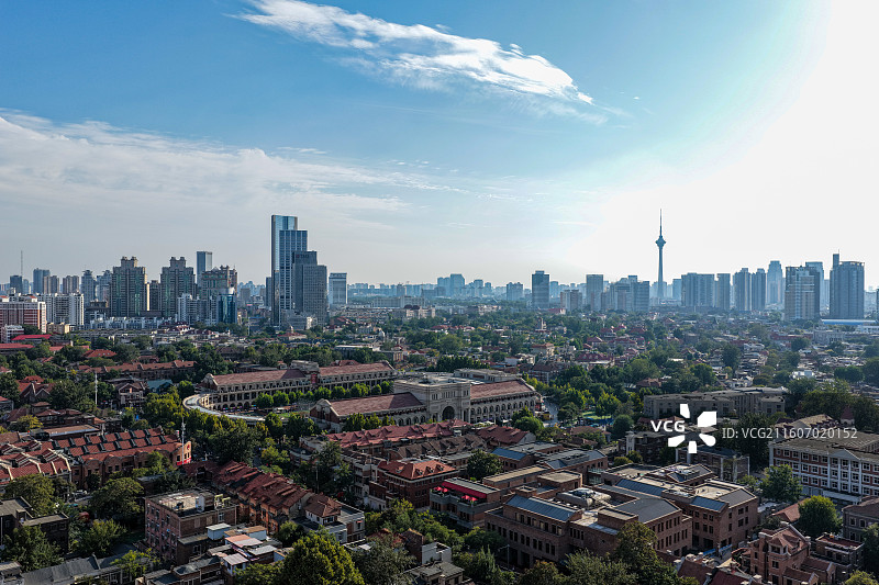 天津五大道航拍图片素材