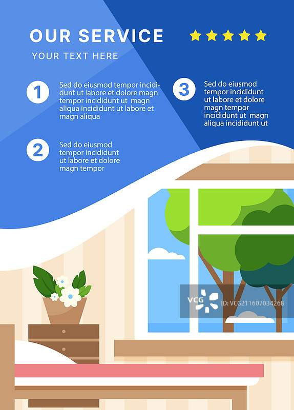 现代酒店宣传单模板图片素材