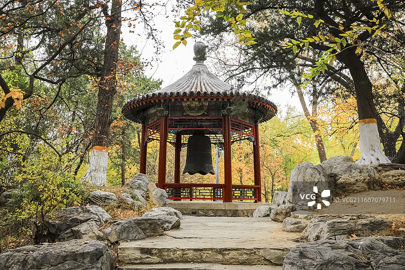 北京海淀北京大学深秋五彩斑斓天然图画图片素材