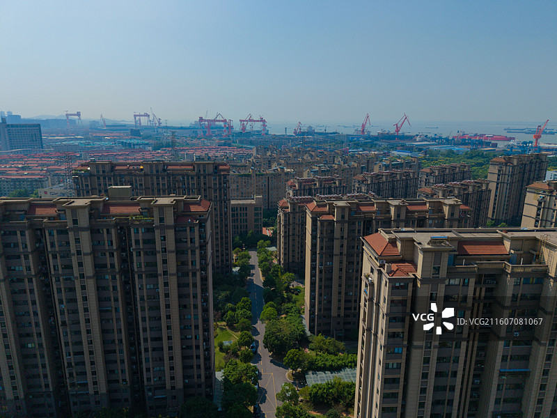 江苏省南通市崇川区，任港路，五一职工苑，电子厂图片素材