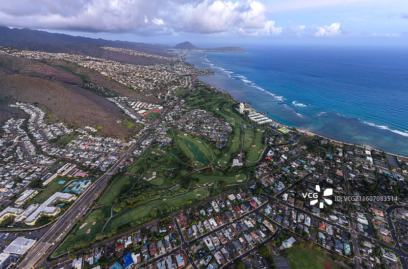 美国夏威夷东岸，海岛日落图片素材