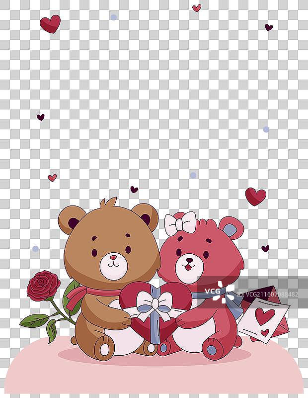 情人节垂直海报模板图片素材