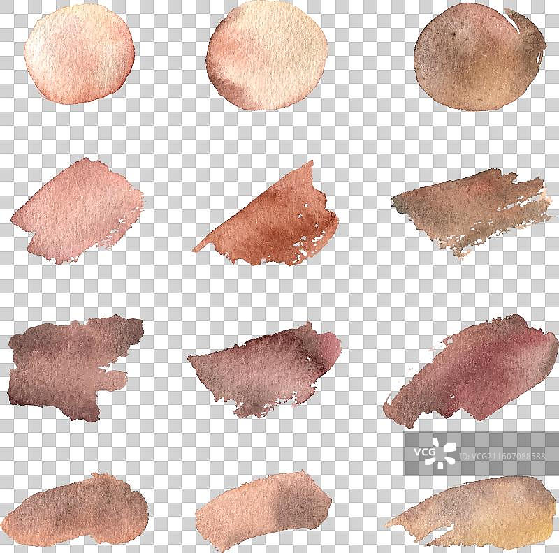 手绘水彩晕染套装图片素材