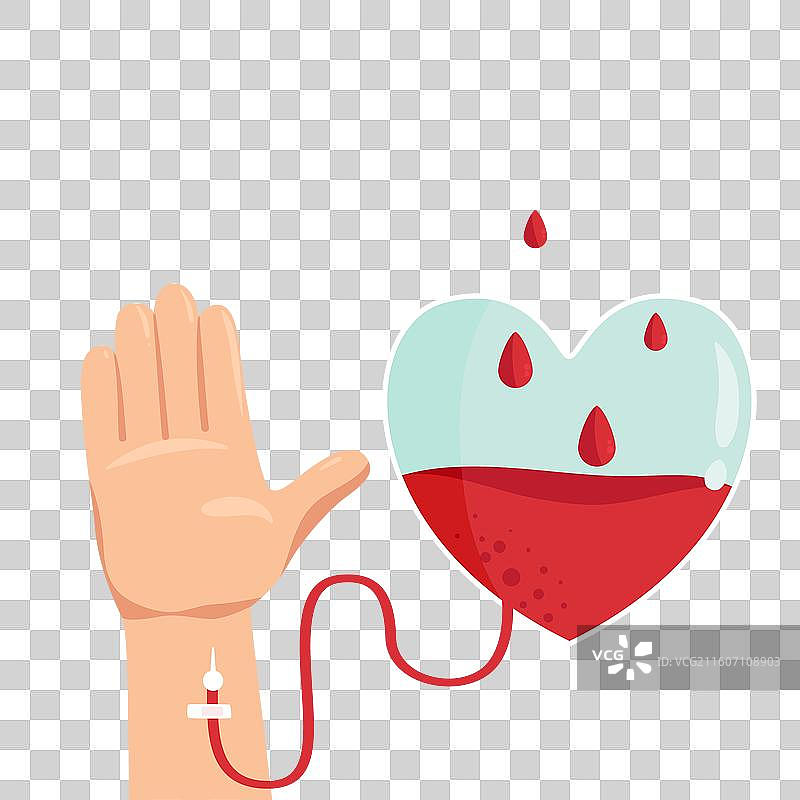 手绘世界献血者日图片素材