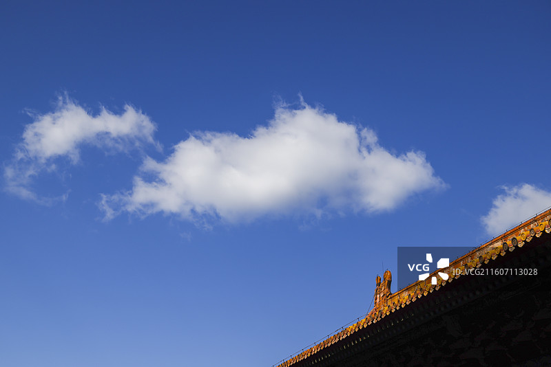 北京太庙秋天建筑柏树风光图片素材