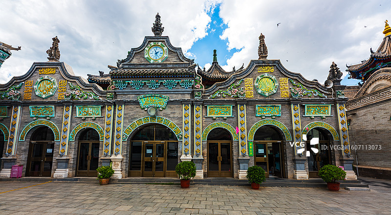 内蒙古呼和浩特清真大寺-望月楼图片素材