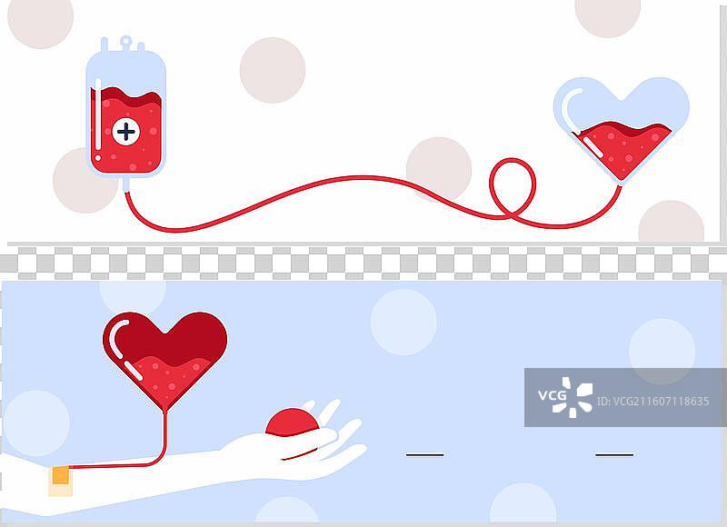 扁平化世界献血者日横幅套装图片素材