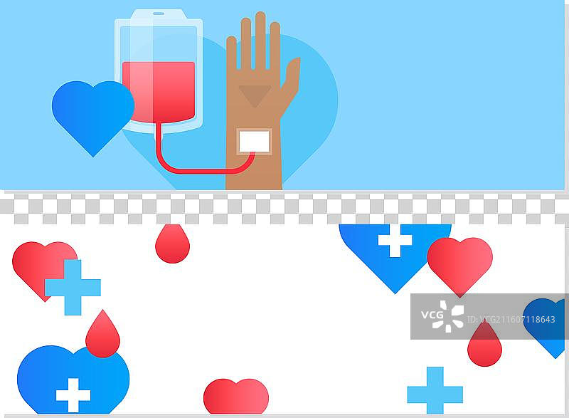 渐变世界献血者日横幅套装图片素材