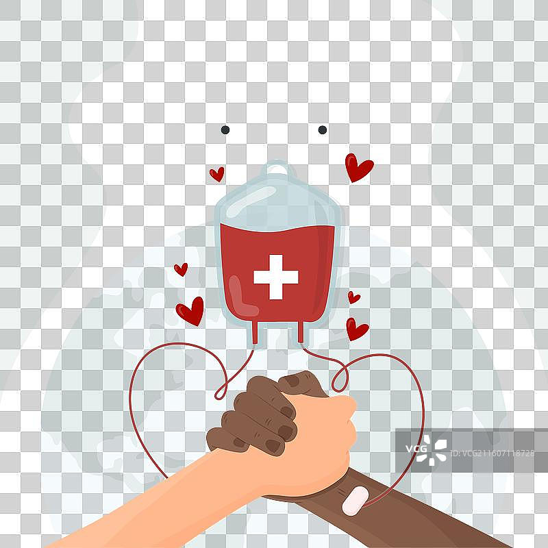扁平化世界献血者日图片素材