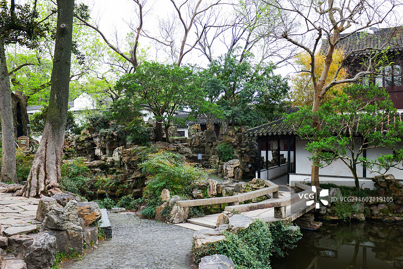 苏州园林拙政园春天小景风光组图图片素材
