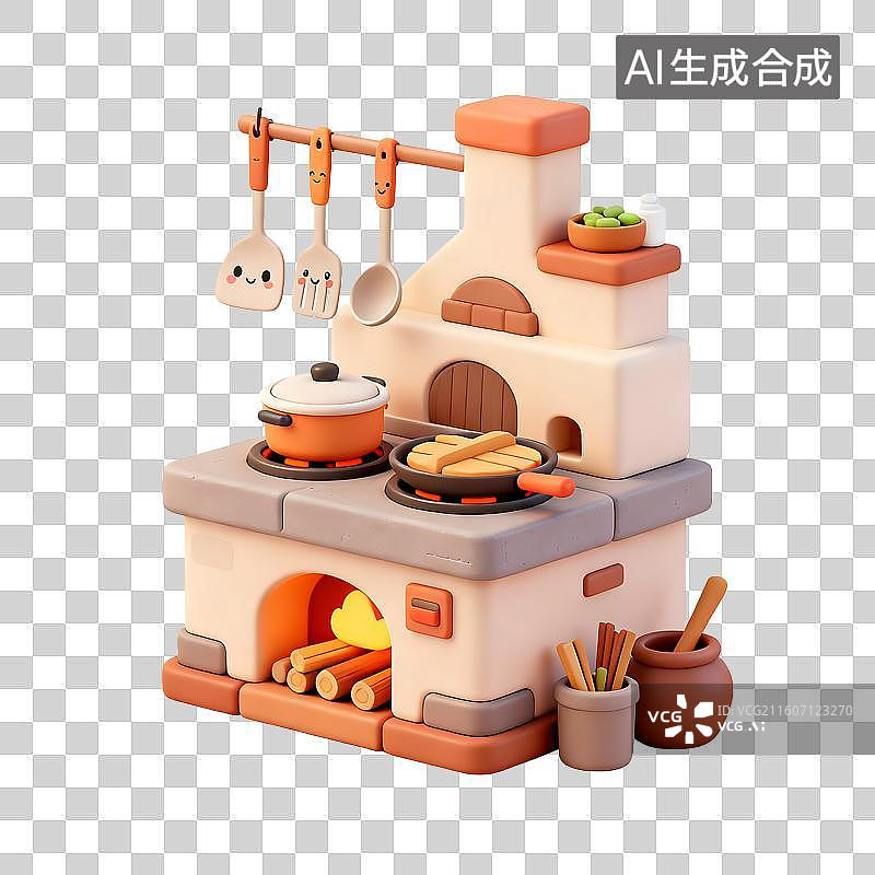 【AI数字艺术】可爱小型厨房玩具图片素材