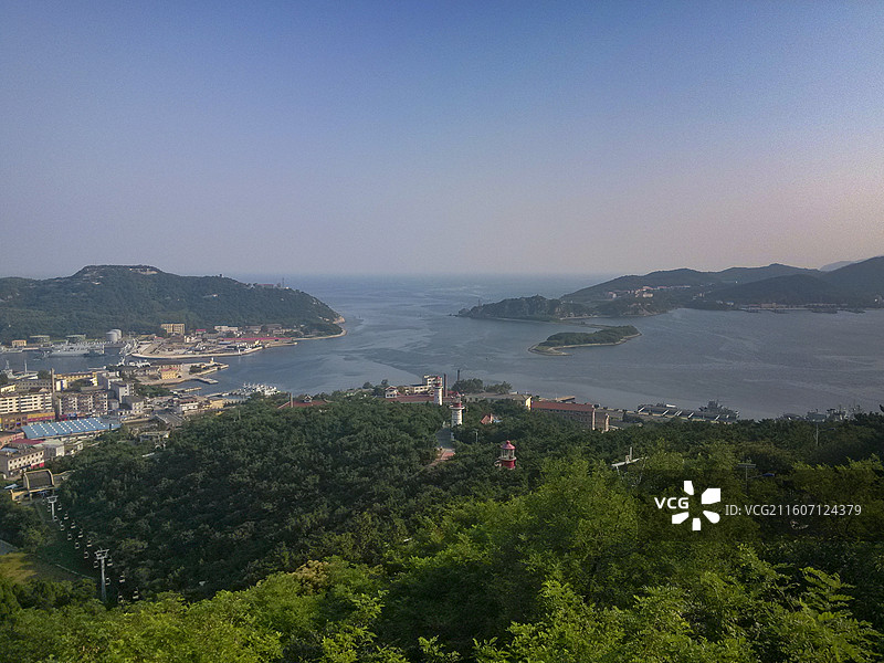 白玉山鸟瞰旅顺口（2013年）图片素材