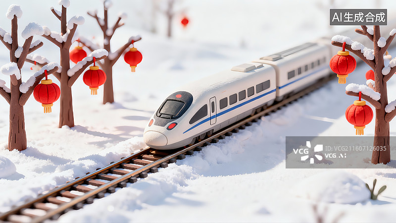 【AI数字艺术】春运题材，高铁站，回家过年，春运图片素材
