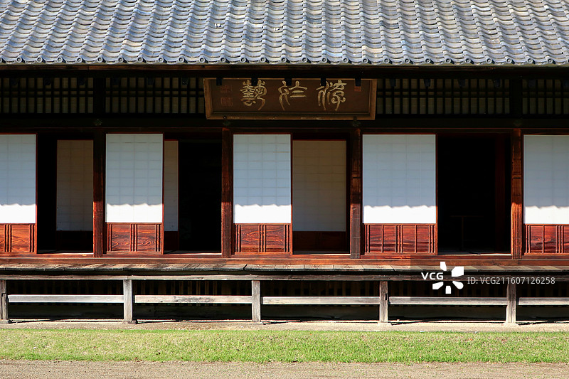 日本茨城县水户市，水户藩校弘道馆图片素材