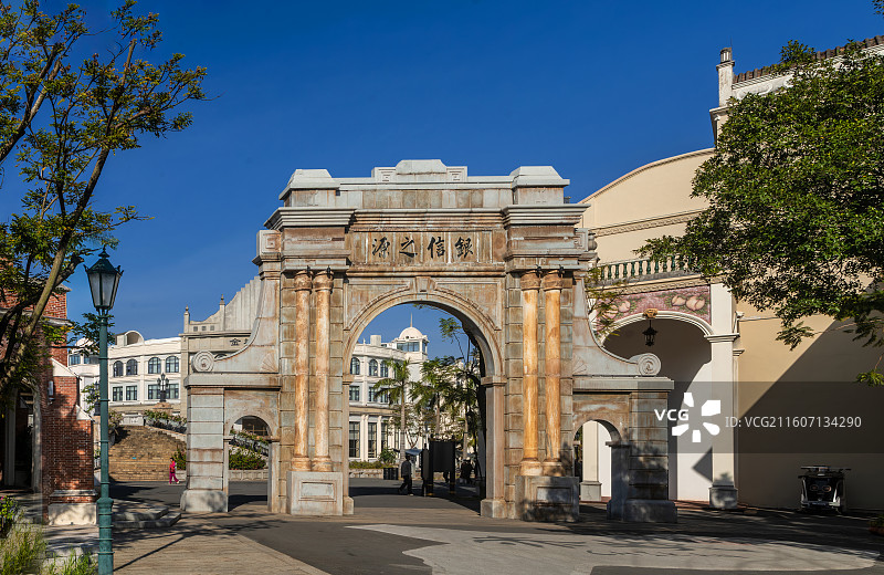 广东省江门市开平赤坎古镇旅游景区图片素材