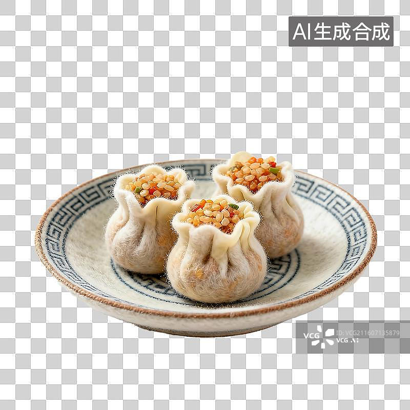 【AI数字艺术】可爱温馨毛毡风格年夜饭美食元素图片素材