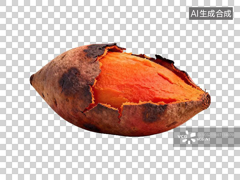 【AI数字艺术】烤红薯美食插画图片素材