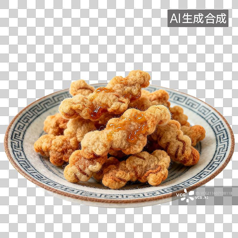 【AI数字艺术】可爱温馨毛毡风格年夜饭美食元素图片素材