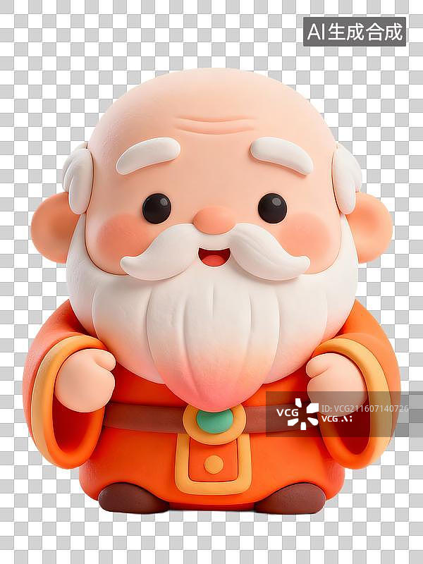 【AI数字艺术】3D卡通黏土风中国神像人物图片素材