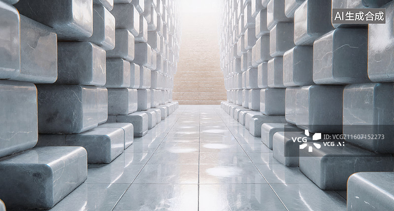 【AI数字艺术】几何通道图片素材