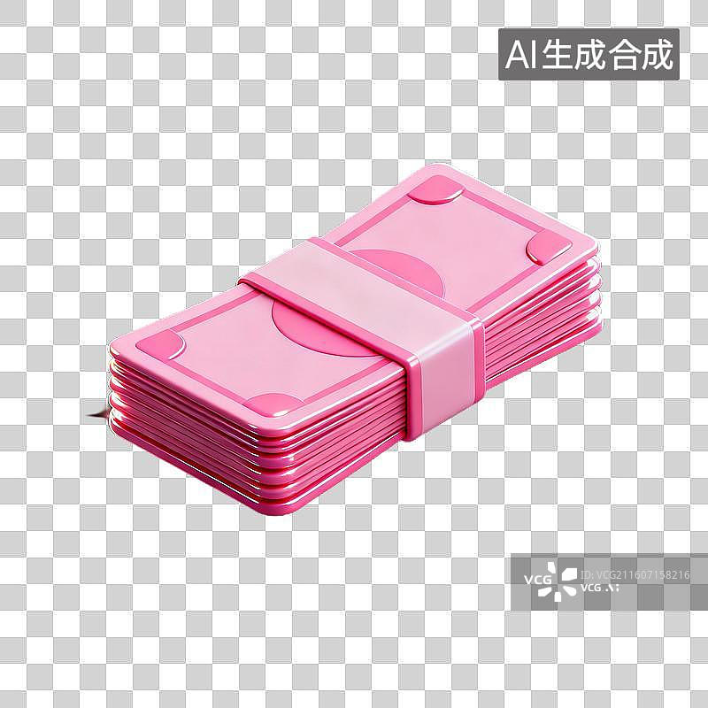 【AI数字艺术】一沓钞票图片素材