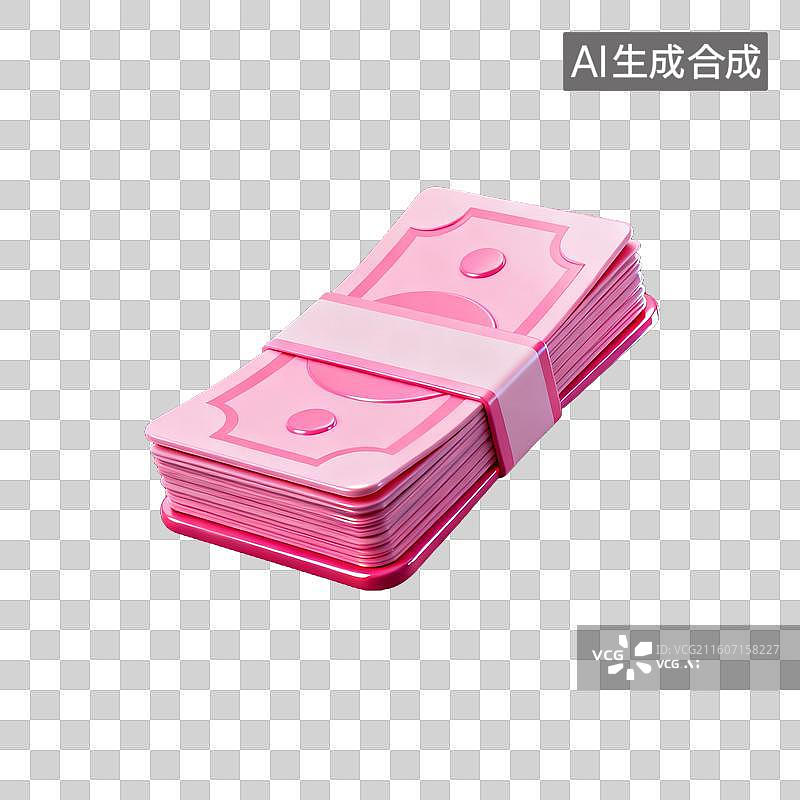 【AI数字艺术】一沓钞票图片素材