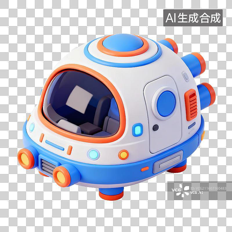 【AI数字艺术】宇宙飞船插画图片素材