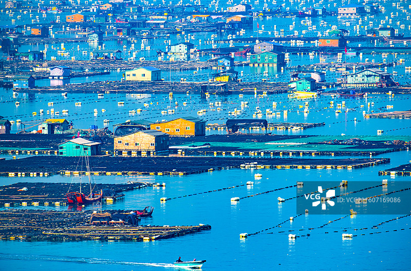 斑斓渔乡图片素材