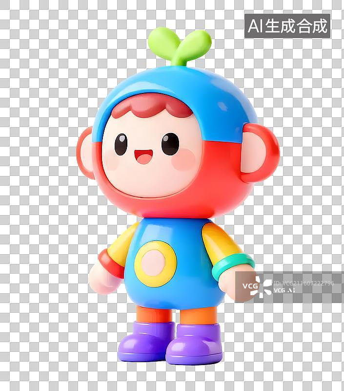 【AI数字艺术】彩色可爱动物玩偶图片素材