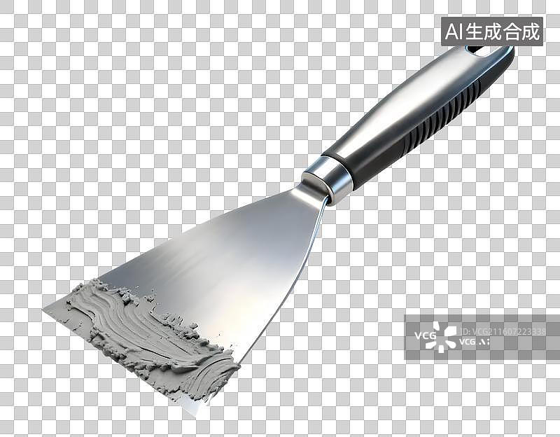 【AI数字艺术】不锈钢油灰刀工具特写图片素材