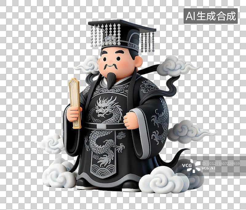 【AI数字艺术】中国风文官形象紫微北极大帝图片素材