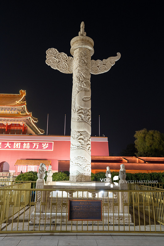 北京天安门华表图片素材
