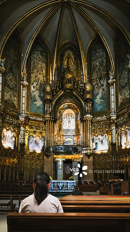 教堂倩影_摄于巴塞罗那图片素材