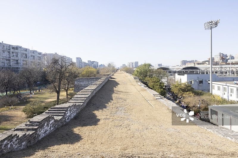 北京明城墙遗址图片素材