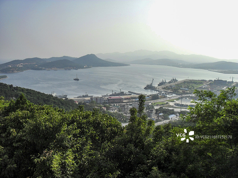 白玉山鸟瞰旅顺口（2013年）图片素材