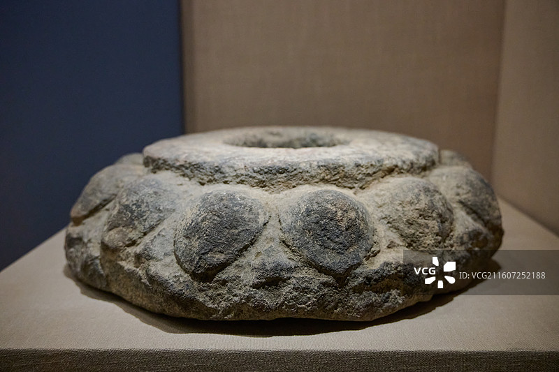 宁夏博物馆 西夏 莲花石柱础图片素材