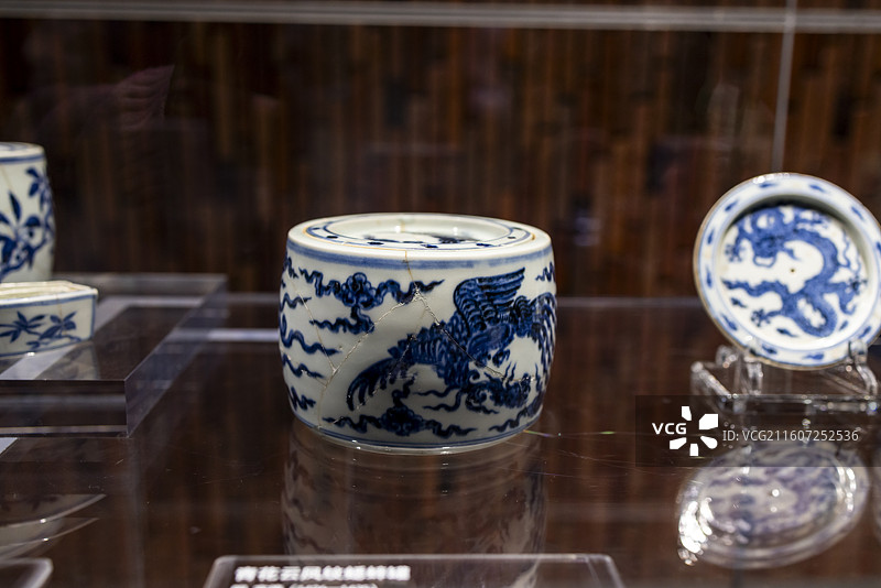 明宣德 青花蟋蟀罐，御窑博物馆镇馆之宝图片素材