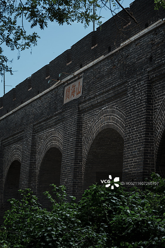 天下第一关 山海关 长城入海图片素材