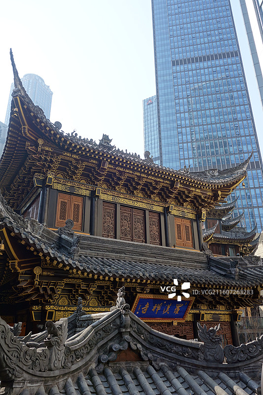 重庆市渝中区重庆罗汉寺罗汉堂拍北山门图片素材