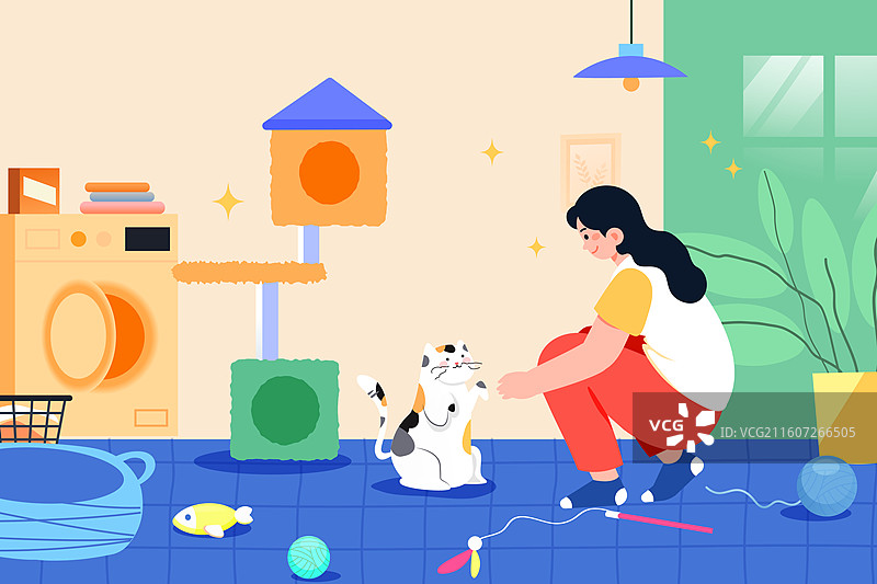 卡通宠物陪伴电商消费家人猫咪动物爱宠萌宠保险健康狗狗娱乐户外休闲玩耍儿童居家生活方式背景渐变矢量插画图片素材