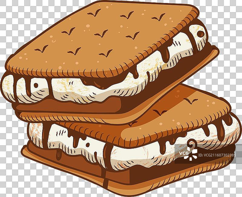 手绘美味的斯莫尔饼图片素材