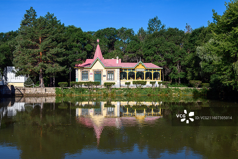 中东铁路建筑：扎兰屯中东铁路阳光浴场旧址（内蒙古呼伦贝尔市）图片素材