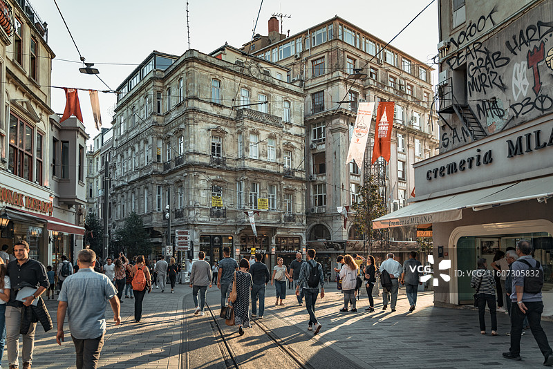 土耳其伊斯坦布尔中央大街图片素材