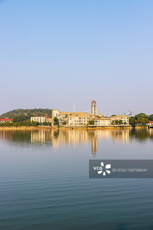 溧阳天目湖山水园建筑风光图片素材